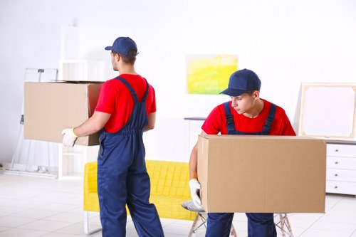 Commercial moving team planning an office relocation in Belsize Park