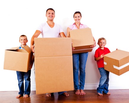 Removal van and moving team prepared for a home move in Belsize Park