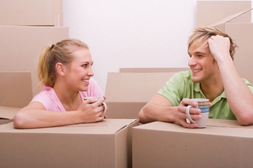 Careful loading of household items for a local Belsize Park flat move