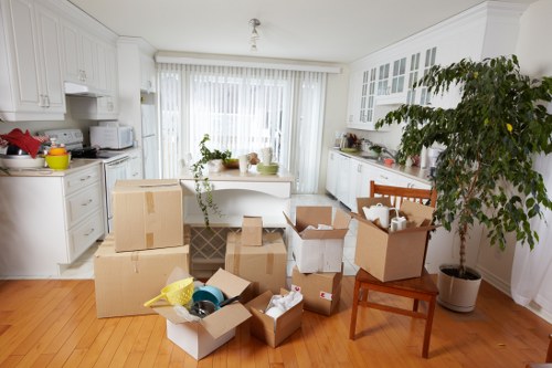 Local removal team planning a move in Belsize Park street settings