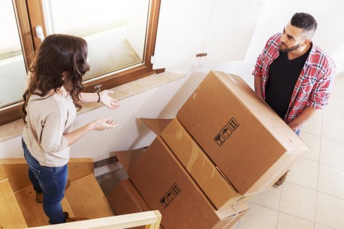 Careful packing and loading for a student move in North West London