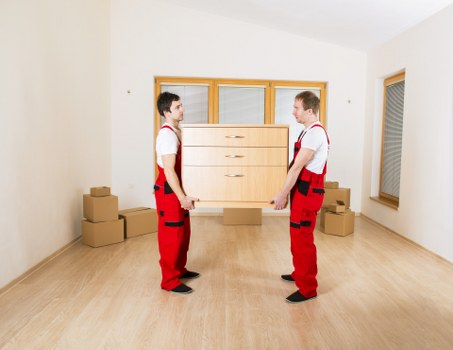 Local moving truck with loading space for boxes and furniture