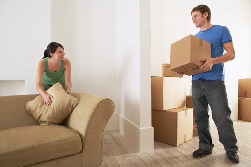 Local movers handling apartment access and stairs in Belsize Park