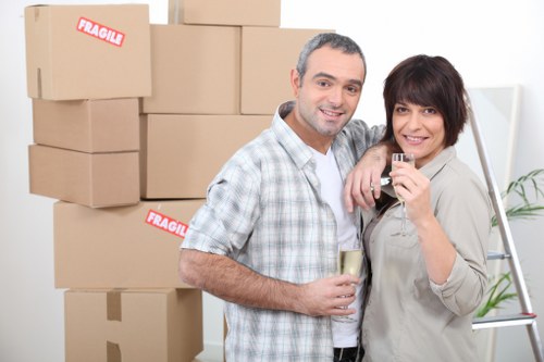 Packing and handling office equipment during a local relocation service